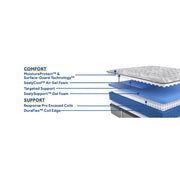 Sealy Red Maple innerspring mattress with plush fabric cover and supportive spring system, ideal for comfortable sleep.
