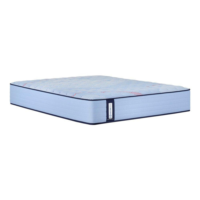 Sealy Fayette Spring Mattress showing a plush, supportive mattress with a textured fabric cover and stitched edges.