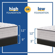 Sealy Spring Bloom innerspring mattress with plush fabric cover, showcasing its supportive design and comfortable sleeping surface.
