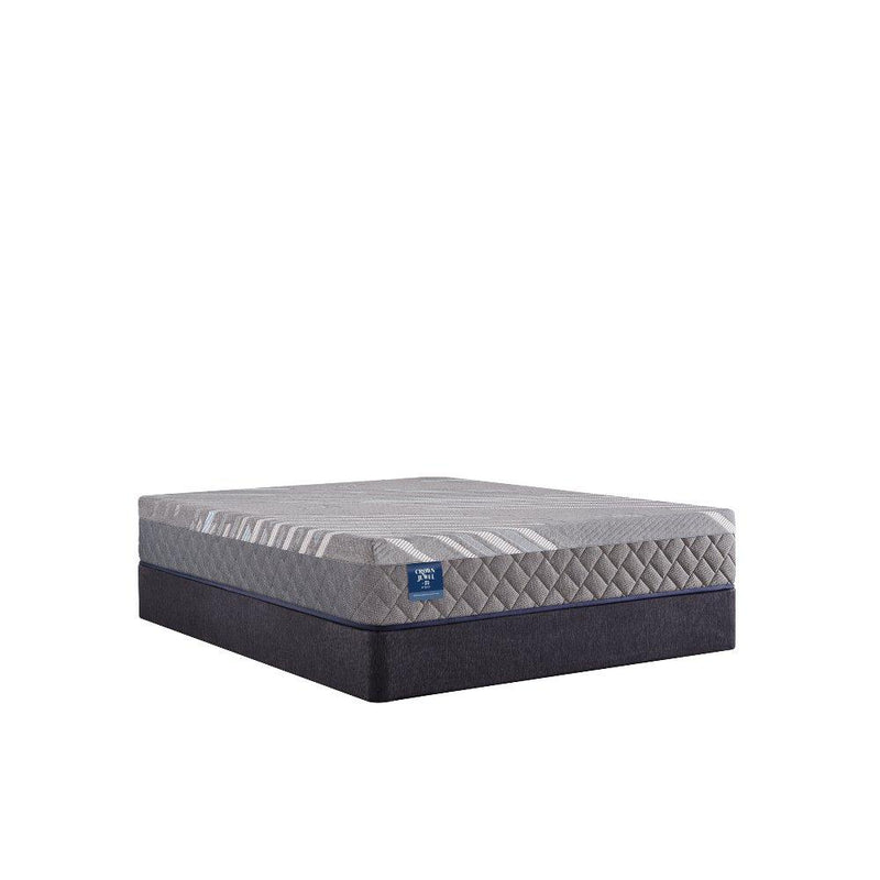 Sealy Opal House hybrid mattress with plush surface, showcasing its comfortable, layered design for restful sleep.