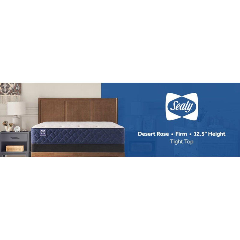 Sealy Desert Rose Spring Mattress with plush fabric cover and supportive construction, showcasing a comfortable sleeping surface.