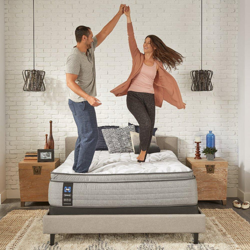 Sealy Lavina II Innerspring Mattress with quilted top and supportive coils, designed for comfort and durability, shown from top view.