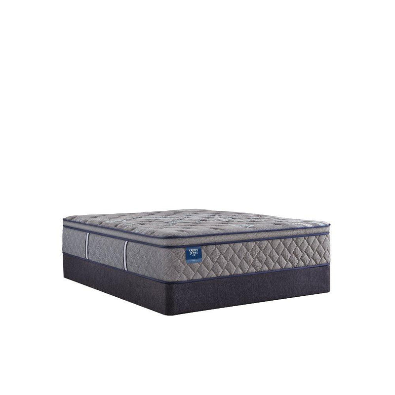 Sealy Sixth & Park Innerspring Mattress with plush fabric cover and supportive innerspring construction, shown in a bedroom setting.