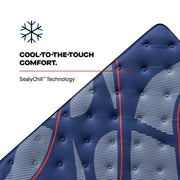 Sealy Brenham II Spring Mattress showing a plush, quilted top with supportive edges and a neutral fabric cover.