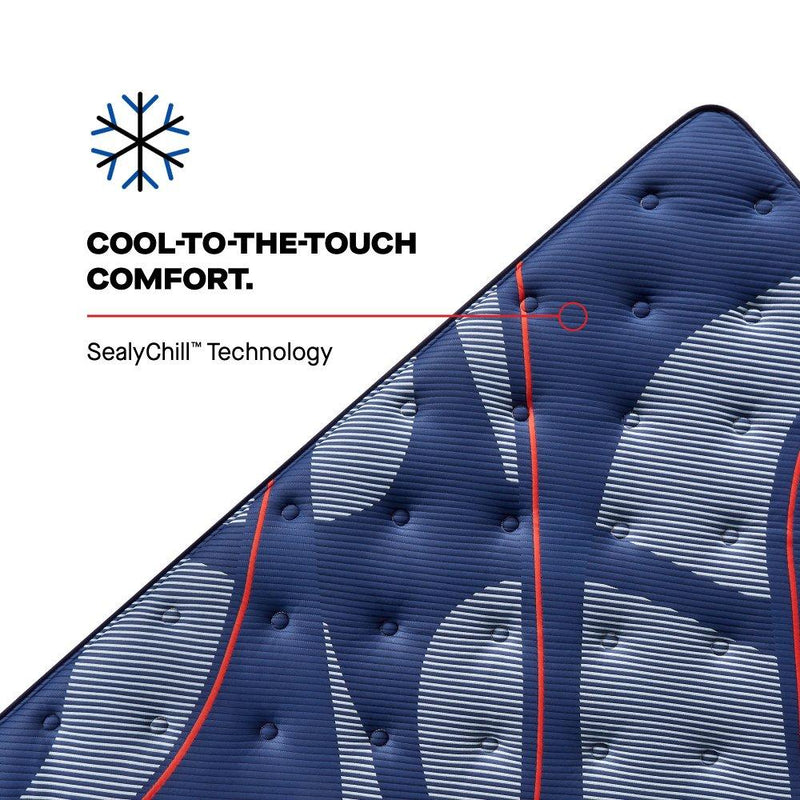 Sealy Brenham II Spring Mattress showing a plush, quilted top with supportive edges and a neutral fabric cover.
