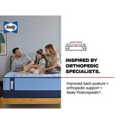 Sealy Newland Spring Mattress with plush fabric cover, showcasing its supportive foam layers and clean, modern design.