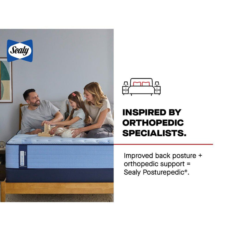 Sealy Newland Spring Mattress with plush fabric cover, showcasing its supportive foam layers and clean, modern design.