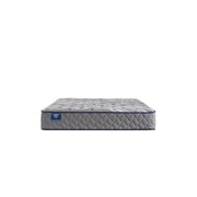 Sealy Opal House innerspring mattress with plush fabric cover, showing a close-up of the mattress surface and supportive interior layers.