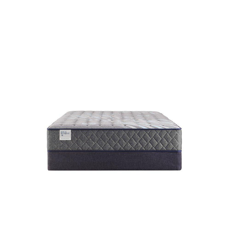 Sealy Sao Paulo innerspring mattress with plush fabric cover, shown from top view, highlighting its comfort and supportive design.