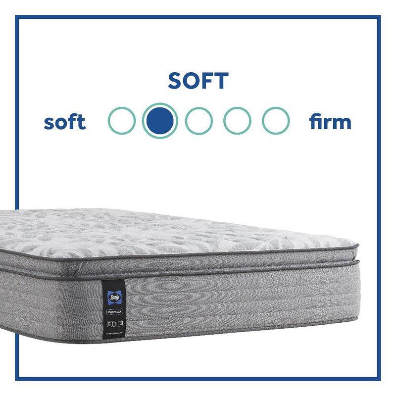 Red Sealy Maple Innerspring Mattress with quilted top and supportive coils, designed for comfortable sleep.
