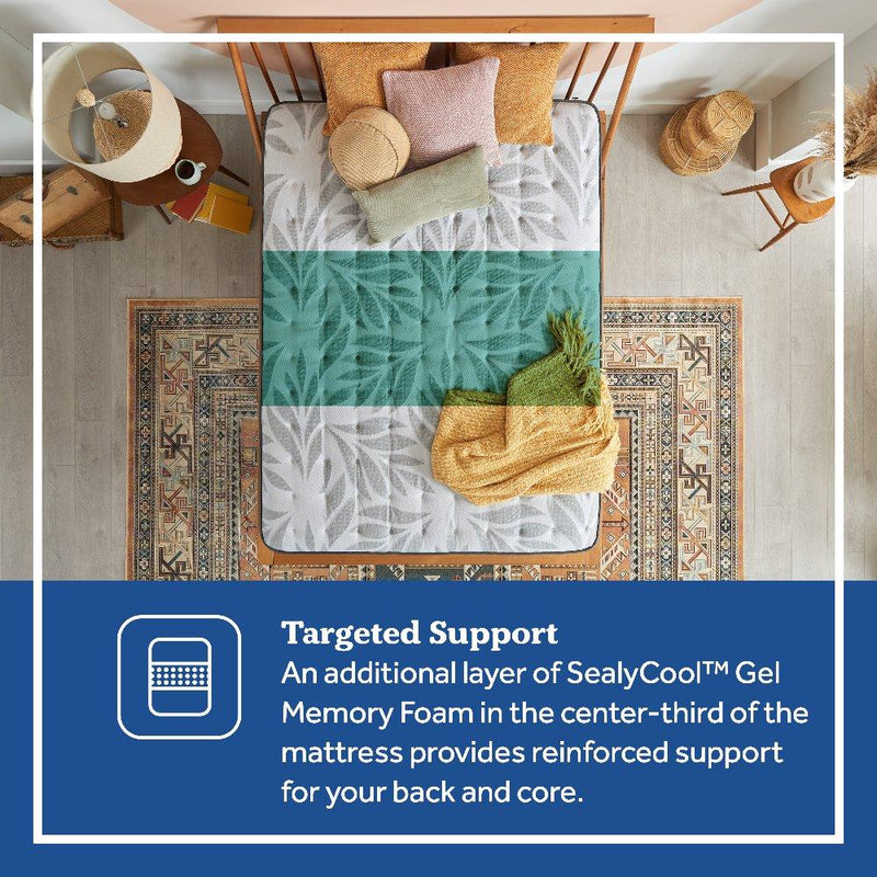 Sealy Lavina II innerspring mattress with quilted surface and supportive layers, designed for comfortable sleep.