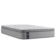 Sealy Philben innerspring mattress with plush fabric cover, showcasing a comfortable sleeping surface with supportive coils.
