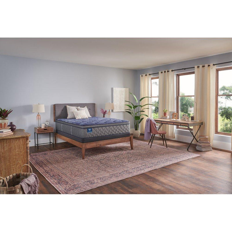 Sealy Grand Jewel innerspring mattress with plush fabric cover and supportive interior, designed for comfort and durability.