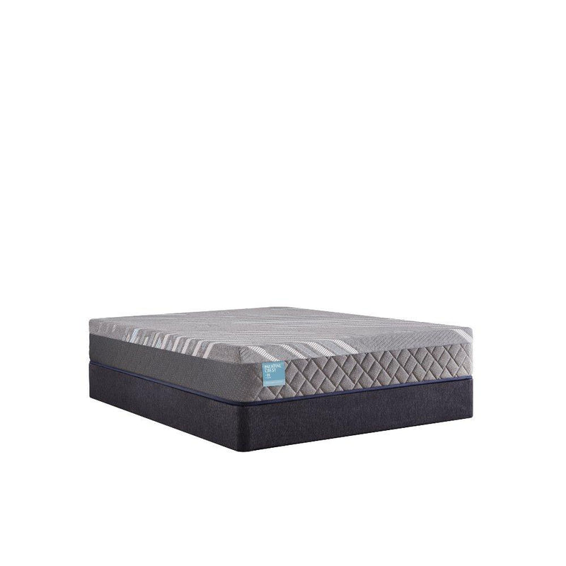 Sealy Remey Hybrid Mattress with plush top and supportive base, showcasing its layered design and comfortable surface.