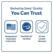 Sealy Desert Rose Spring Mattress showing plush, quilted surface with supportive edges, designed for comfortable sleep.