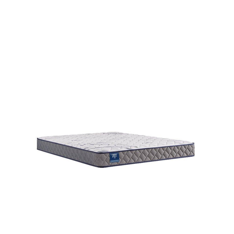 Sealy Moon Cove Foam Mattress showing a plush, white foam mattress with a quilted top and supportive side panels.