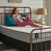 Sealy Calhoun II innerspring mattress with quilted top and supportive coils, designed for comfort and durability.