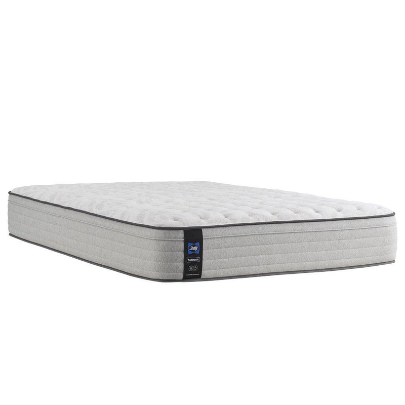 Sealy Garner II innerspring mattress with quilted top and plush surface, showcasing a comfortable, supportive sleeping surface.
