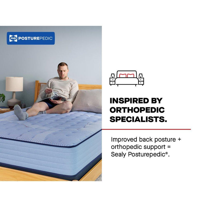 Sealy Maida Spring Mattress showing a plush, supportive mattress with a quilted top and side handles for easy movement.