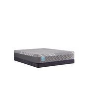 Sealy Remey Hybrid Mattress with quilted top and supportive layers, shown on a bed frame for comfortable sleeping.