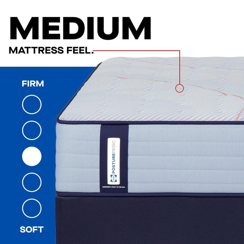 Sealy Orlando Spring Mattress with plush fabric cover and supportive internal coils, designed for comfort and restful sleep.