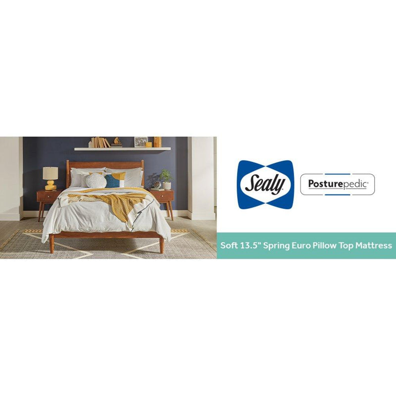 Sealy Philben innerspring mattress with quilted top and supportive coils, shown in a clean, neutral bedroom setting.