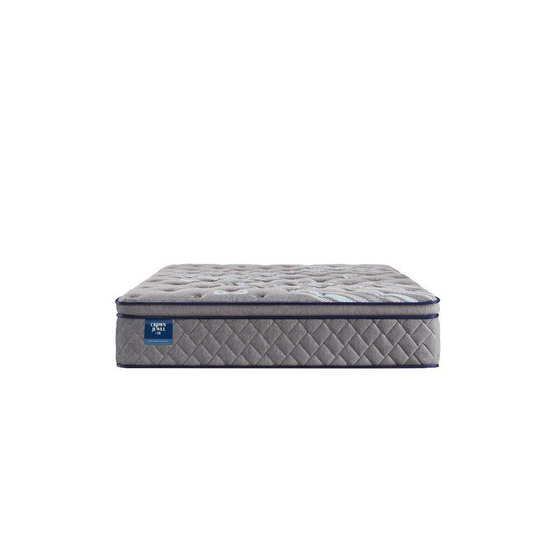 Sealy Opal House innerspring mattress with plush fabric cover, showcasing a comfortable, supportive sleeping surface.