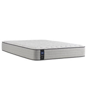 Sealy Garner II innerspring mattress showing a plush, supportive surface with fabric cover and detailed stitching.