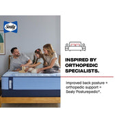 Sealy Newland Spring Mattress with plush fabric cover and supportive foam layers, designed for comfortable sleep.