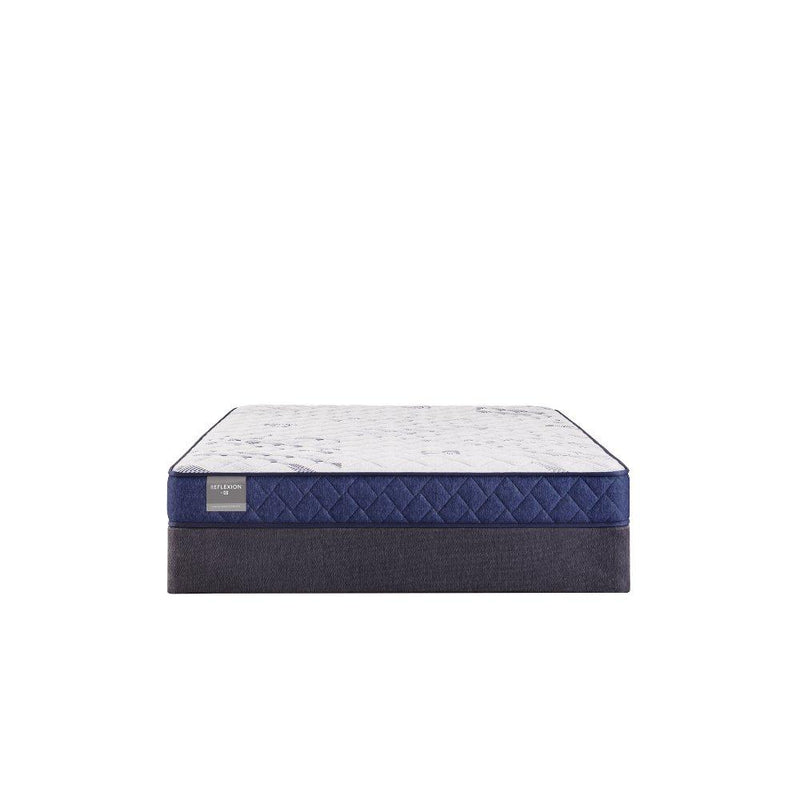 Sealy Oconee foam mattress with plush white surface and supportive layers, designed for comfortable sleep.