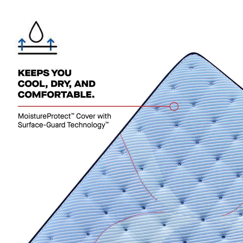 Sealy Maida Spring Mattress showing a plush, quilted surface with a supportive foam layer, designed for comfort and durability.