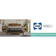 Sealy Red Maple innerspring mattress with plush fabric cover, showcasing the mattress surface and supportive construction.