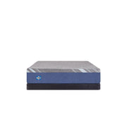Sealy Midnight Cove foam mattress with plush surface and supportive layers, shown in a modern bedroom setting.