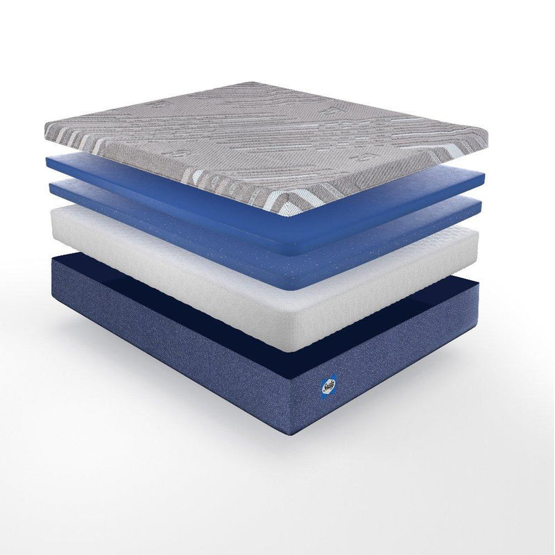 Sealy Sao Paulo Foam Mattress showing a plush, supportive foam mattress with clean, white fabric cover and sealed edges.