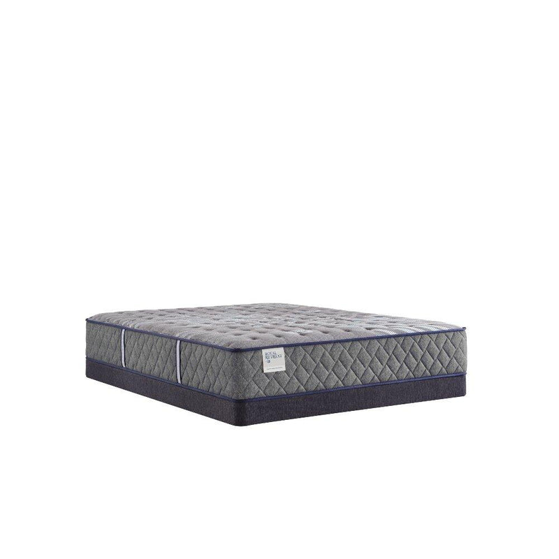 Sealy Sao Paulo innerspring mattress with plush fabric cover and supportive cushioning, shown on a bed.