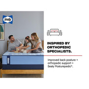Sealy Newland Spring Mattress showing a plush, supportive mattress with a quilted top and brand logo for restful sleep.