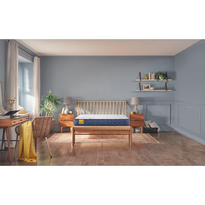 Sealy Glacier Park foam mattress with soft fabric cover and plush surface, designed for comfort and support.
