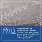 Sealy Paterson Hybrid Mattress showing a plush, multi-layered foam and pocket coil design for comfort and support.