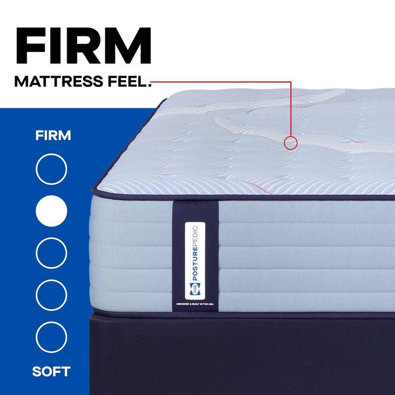 Sealy Montvale innerspring mattress with quilted top and supportive design, showcasing its plush surface and sturdy edges.