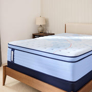 Sealy Patterson II spring mattress with quilted top and supportive foam layers, designed for comfort and durable sleep support.