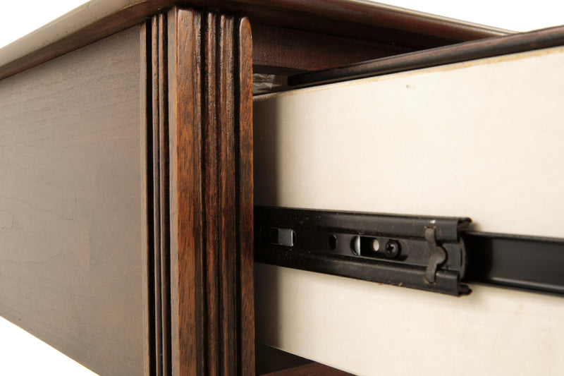 Ashley Furniture Breegin chairside end table with wood finish and sleek design, perfect for living room or bedroom decor.