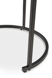 Set of four Ashley Furniture Jusmour Nesting Tables with T161-14 base finish, showcasing versatile living room accent tables.