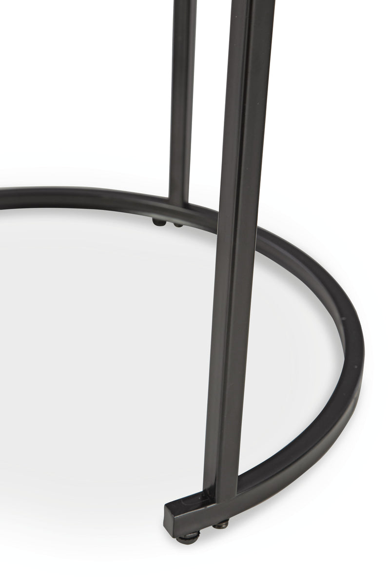 Set of four Ashley Furniture Jusmour Nesting Tables with T161-14 base finish, showcasing versatile living room accent tables.