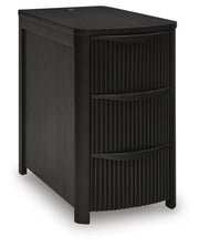 Ashley Furniture Camdill Chairside End Table, compact wooden side table with a dark finish, perfect for living room or bedroom.