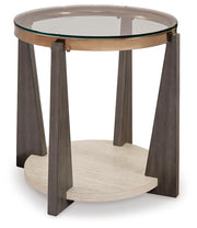 Ashley Furniture Frazwa occasional table set with three modern, round tables in a sleek, minimalist design.