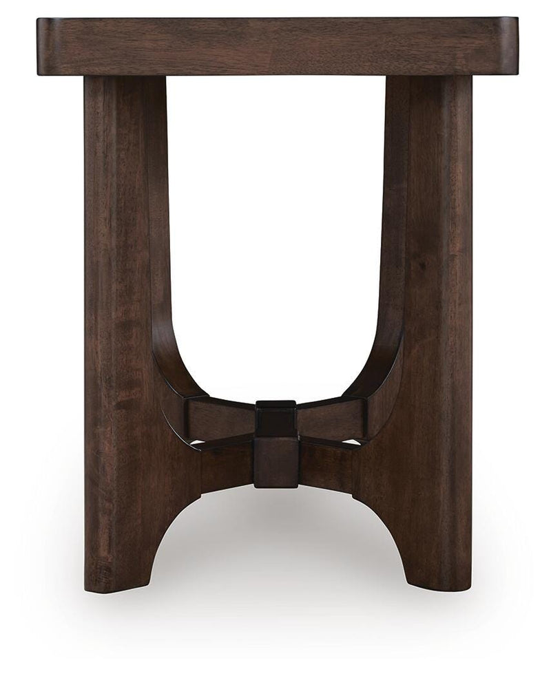 Ashley Furniture Korestone Occasional Table Set, living room side tables with modern design and wood finish.