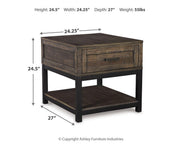 Ashley Furniture Johurst occasional table set with three wooden tables featuring sleek designs and sturdy construction.