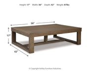 Ashley Furniture Cariton Occasional Table Set featuring two modern wood tables with sleek dark finish and clean design.
