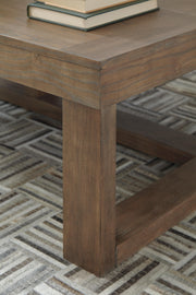 Ashley Furniture Cariton Occasional Table Set featuring two stylish tables with wood finishes and modern design details.