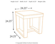 Pair of Watson End Tables from Ashley Furniture, featuring contemporary wood finishes and sleek design for living room decor.